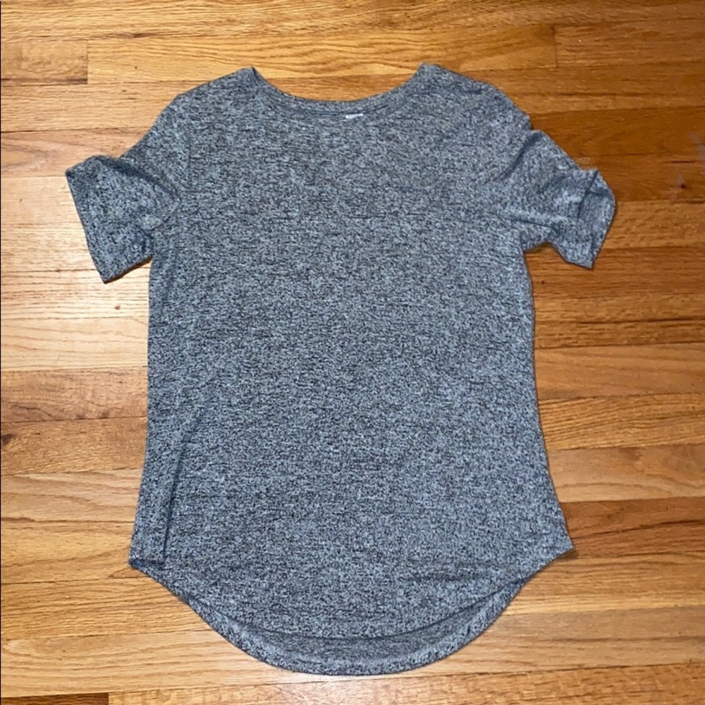 Grey Short-Sleeved Sweater